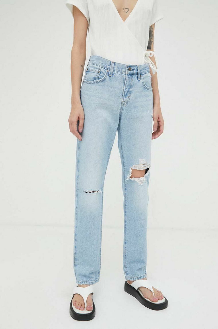 Levi's jeansy MIDDY STRAIGHT damskie medium waist