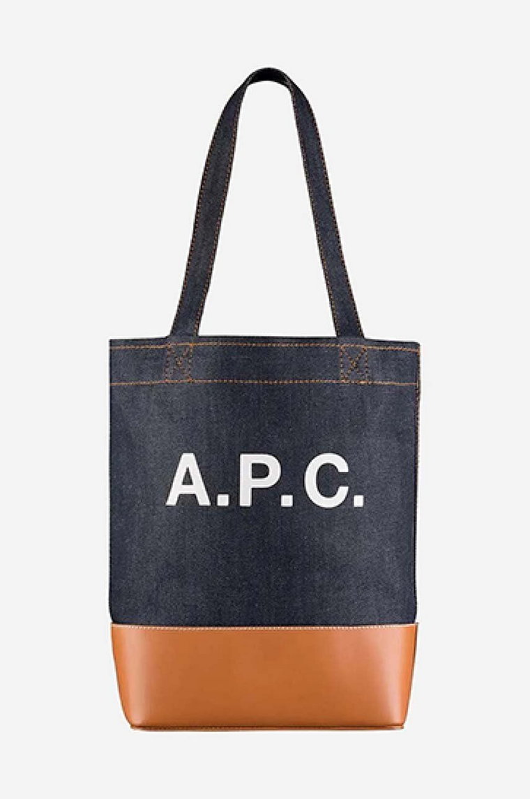 A.P.C. torebka kolor granatowy CODDP.M61568-CARAMEL