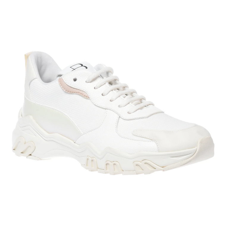 Trainers in cream eco-leather Baldinini