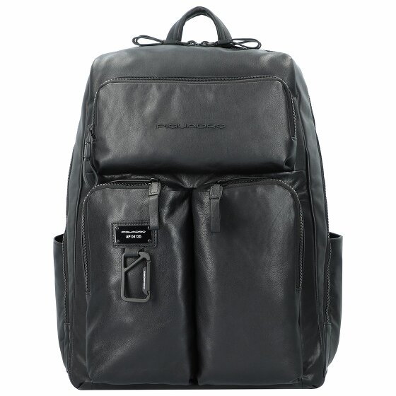 Piquadro Harper Backpack RFID Leather 46 cm Laptop Compartment black