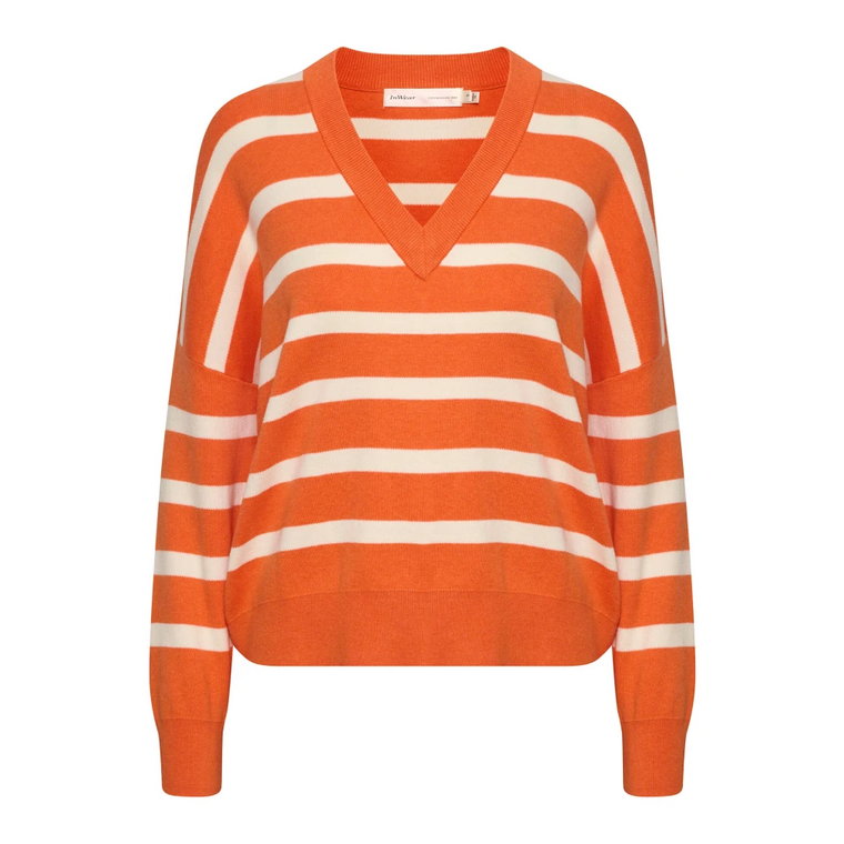 Cantaloupe Stripe Sweter z Dekoltem w Serek InWear