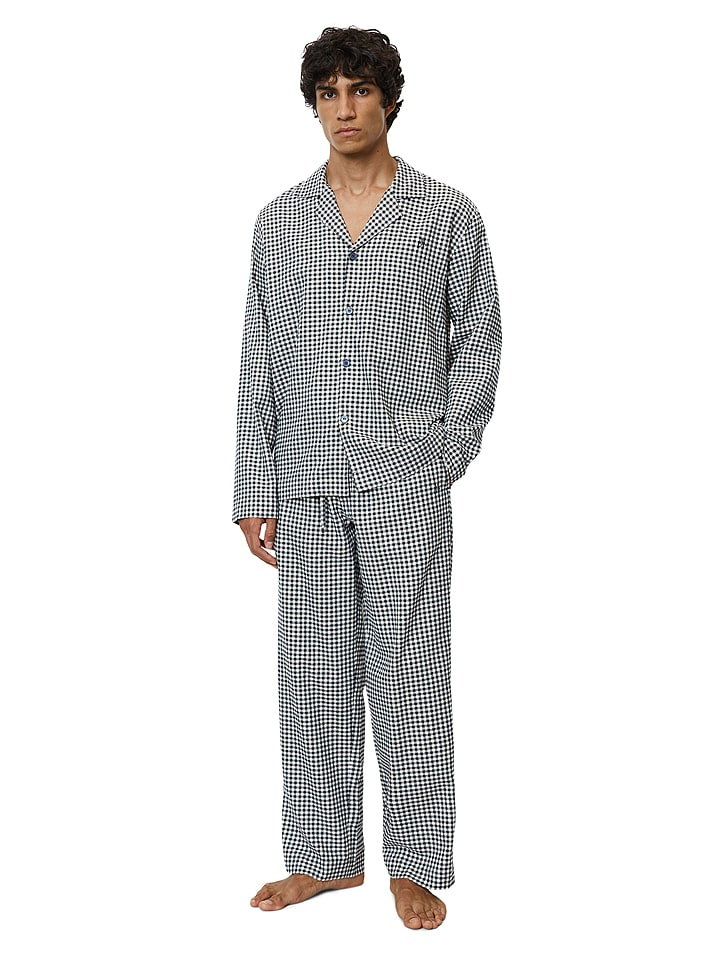 Marc OPolo Spodnie piżamowe w kolorze granatowo-białym