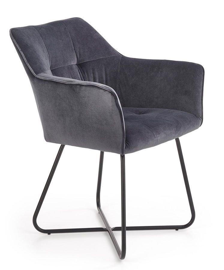Modernistyczne krzesło muszelka Roxi - popiel