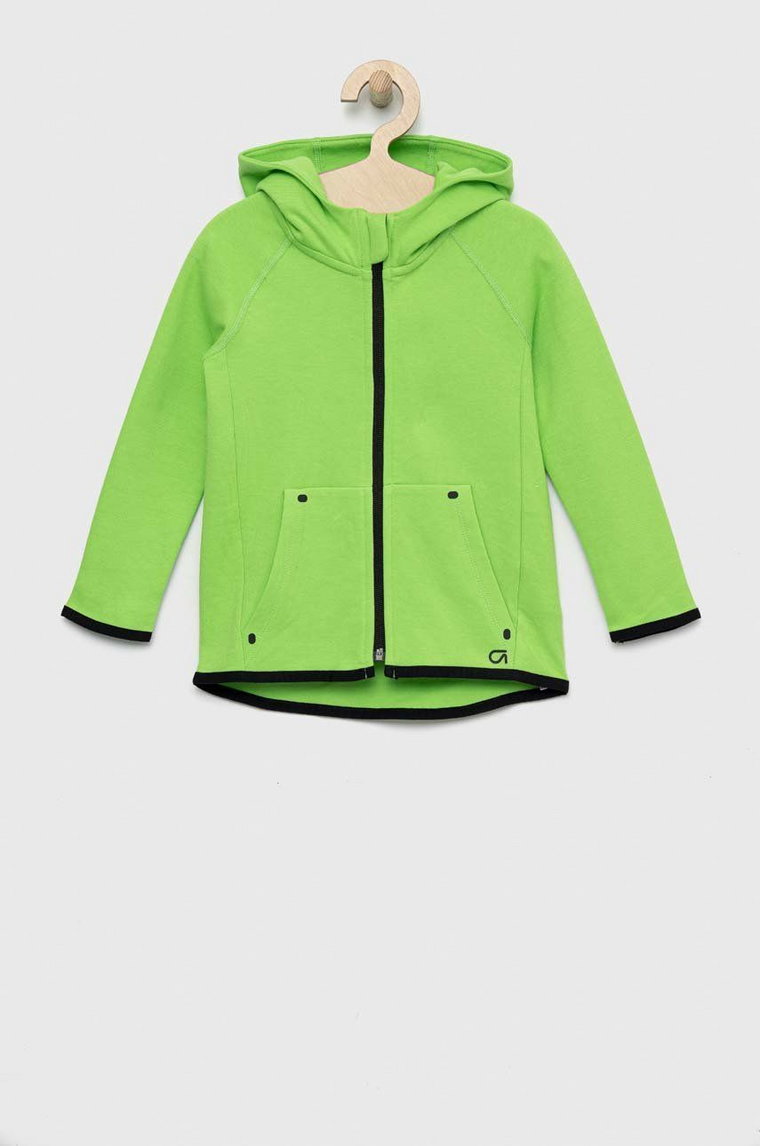 GAP bluza dziecięca kolor zielony z kapturem gładka