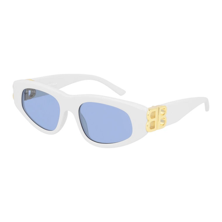 Białe Ss23 Okulary Przeciwsłoneczne dla Kobiet - Stylowe Balenciaga