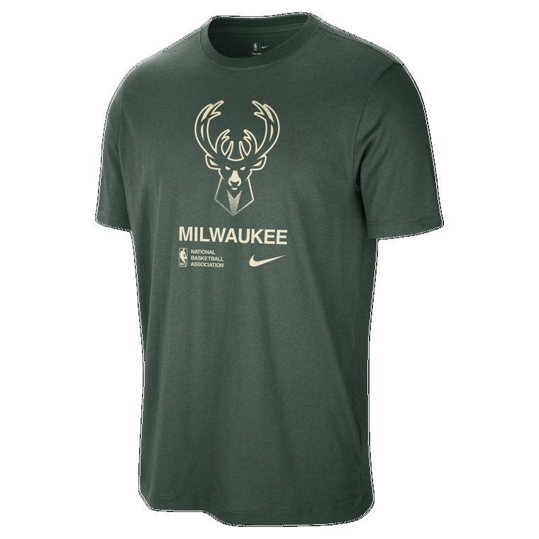 T-shirt męski Nike NBA Milwaukee Bucks Courtside - Zieleń