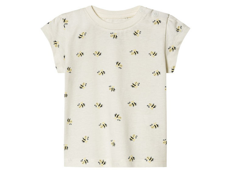 lupilu T-shirty niemowlęce z bawełny organicznej, 2 sztuki (50/56, Biały/żółty)