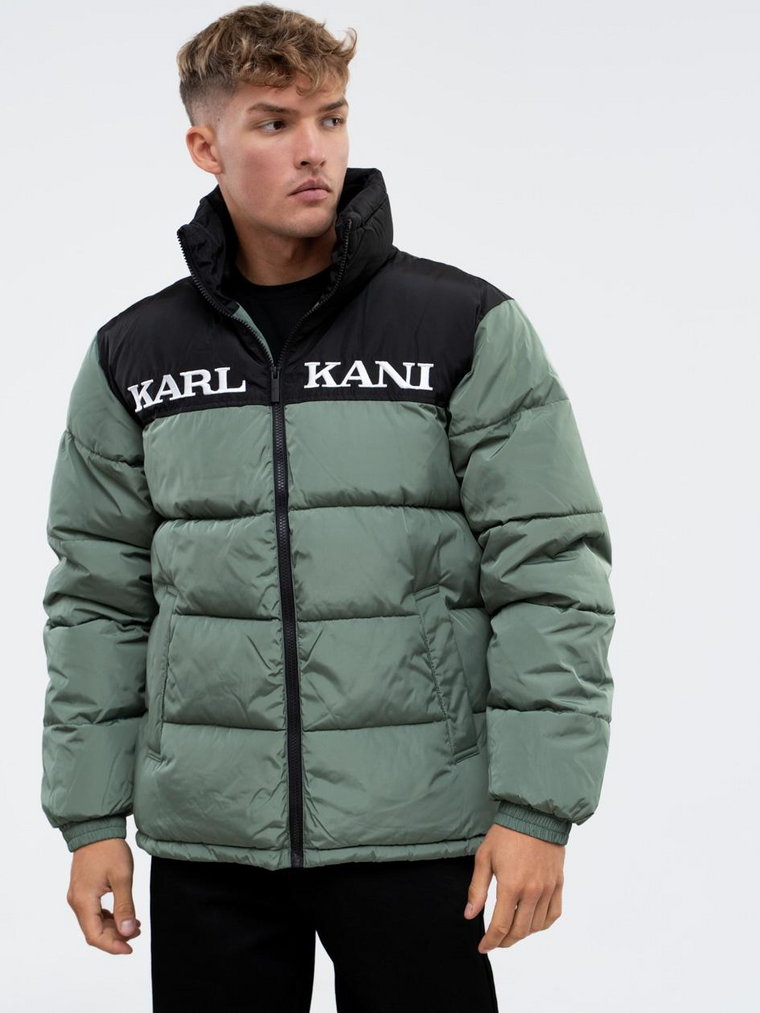 Kurtka Zimowa Pikowana Męska Zielona Karl Kani Retro Essential Puffer