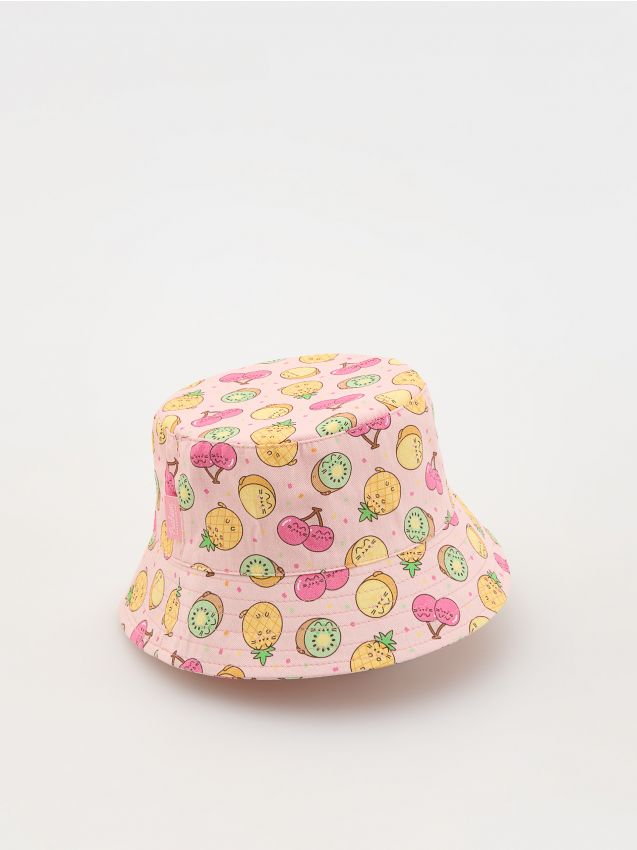 Reserved - Kapelusz bucket hat Pusheen - pastelowy róż