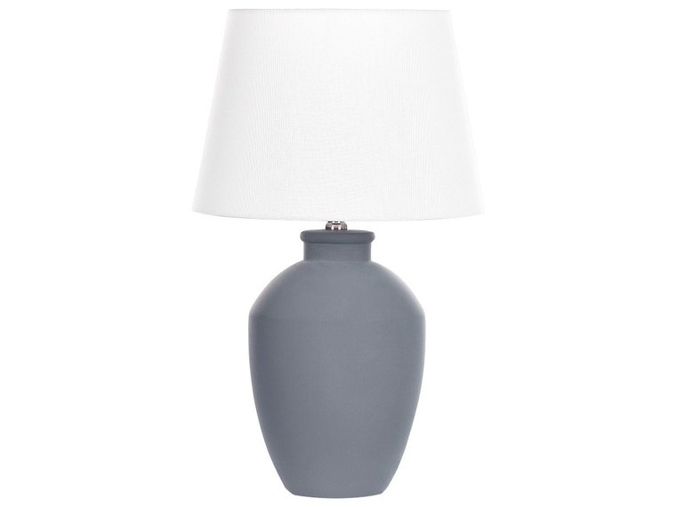 Lampa stołowa ceramiczna szara ARCOS