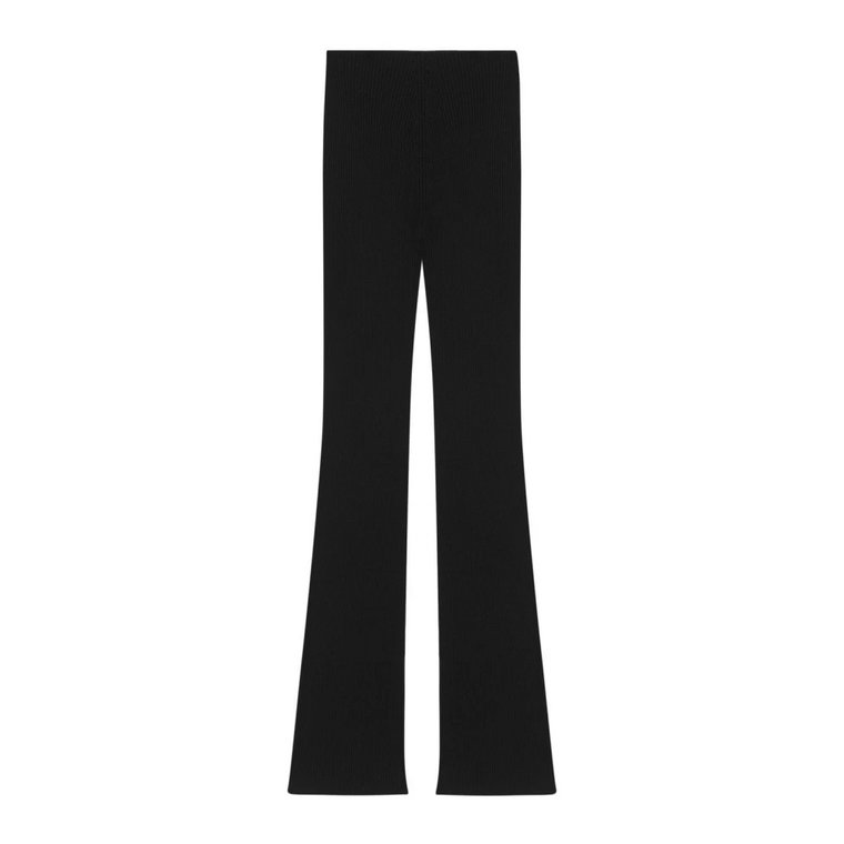 Czarne Spodnie z Rozszerzanymi Nogawkami Saint Laurent
