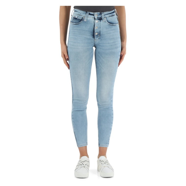 Wysoki stan Super Skinny Jeans z nogawką Calvin Klein Jeans