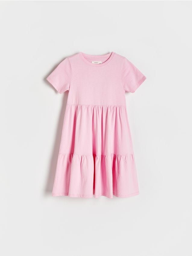 Reserved - Sukienka z bawełny - różowy