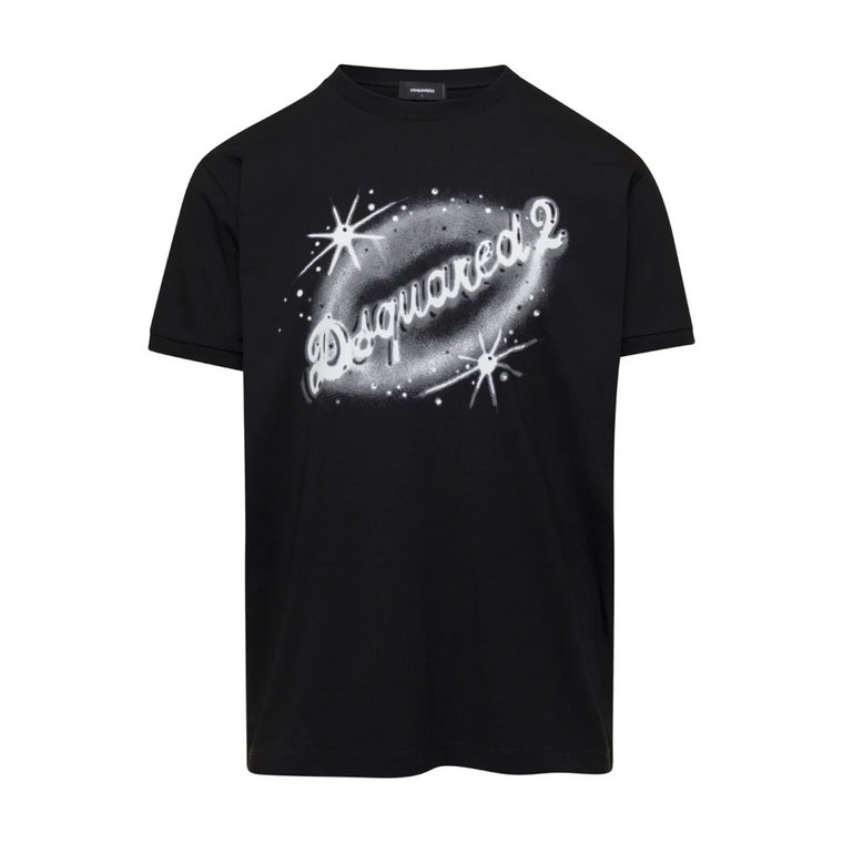 Czarne Cool Fit Muscle T-shirty i Pola Dsquared2