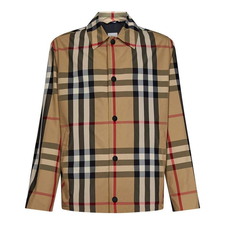 Beżowa Kurtka w Kratę Aw23 Burberry