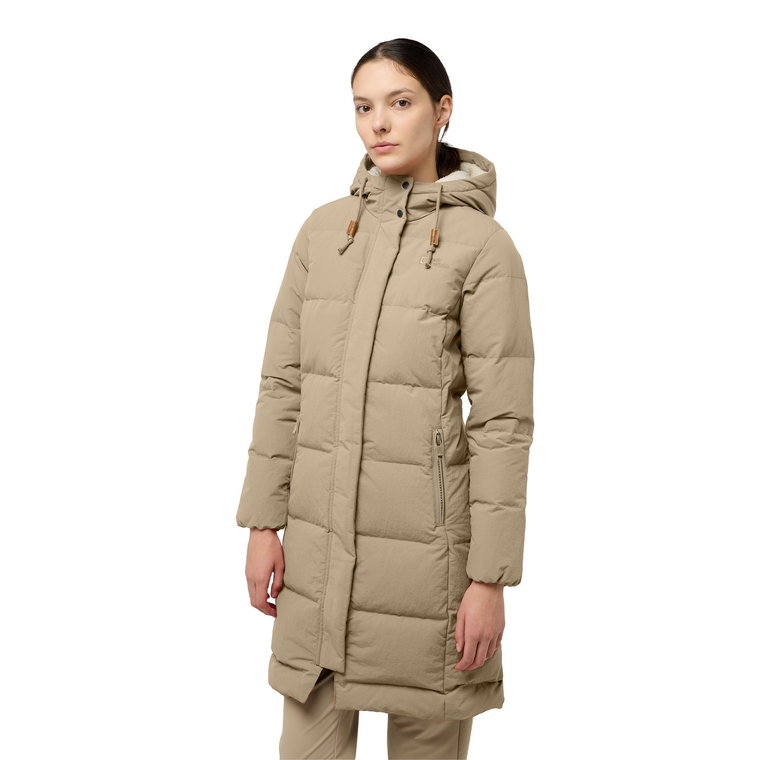 Damski płaszcz puchowy Jack Wolfskin NORDLICHT COAT W anis - XXL