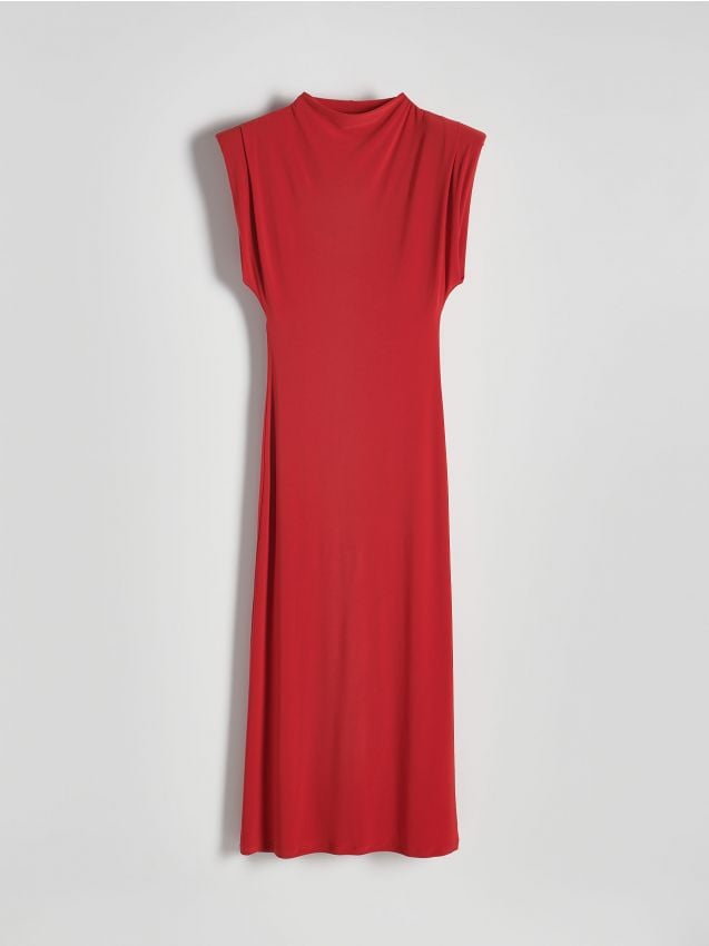 Reserved - Sukienka midi - czerwony