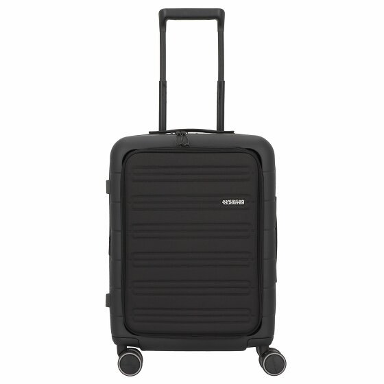 American Tourister Novastream 4 kółka Walizka kabinowy 55 cm Komora na laptopa z plisą rozprężną dark slate