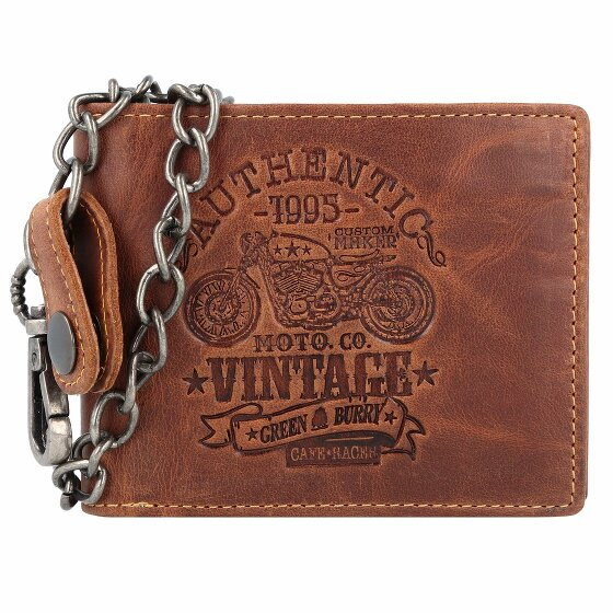 Greenburry Vintage Cafe Racer Wallet RFID Leather 12 cm braun