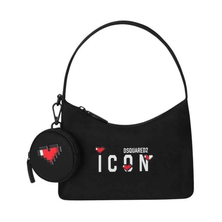 Icon Seasonal Czarna Torba Hobo Dsquared2