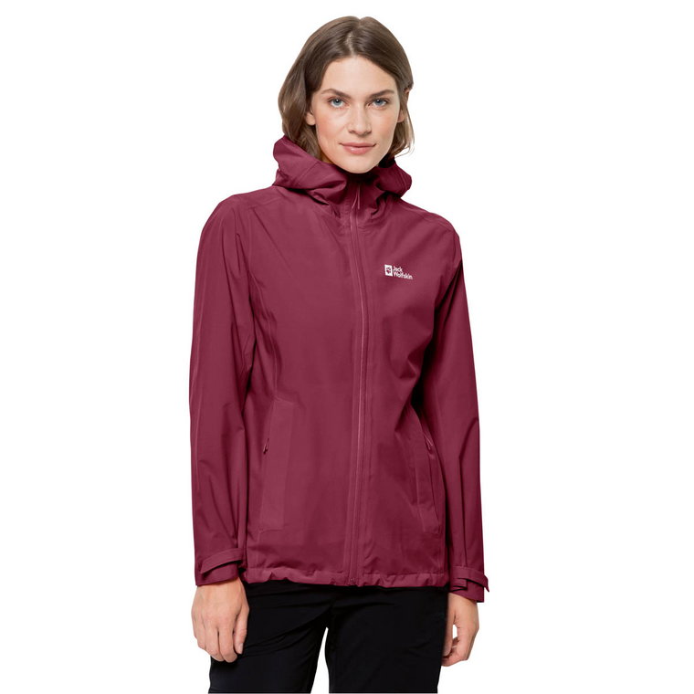 Damska kurtka przeciwdeszczowa Jack Wolfskin PACK & GO SHELL W sangria red - M