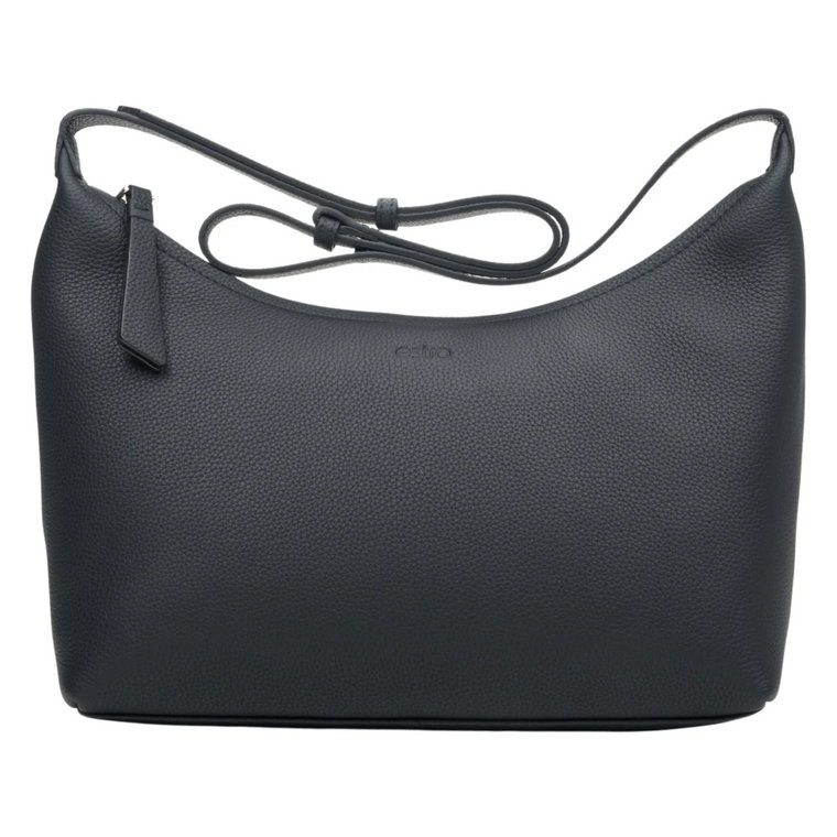 Women's Black Shoulder Bag made of Genuine Leather Estro Er00113901 Estro