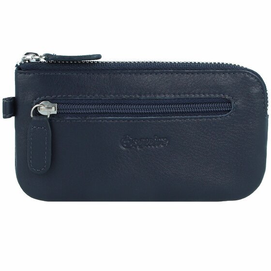 Esquire Viktoria Etui na klucze skórzane 12 cm navy