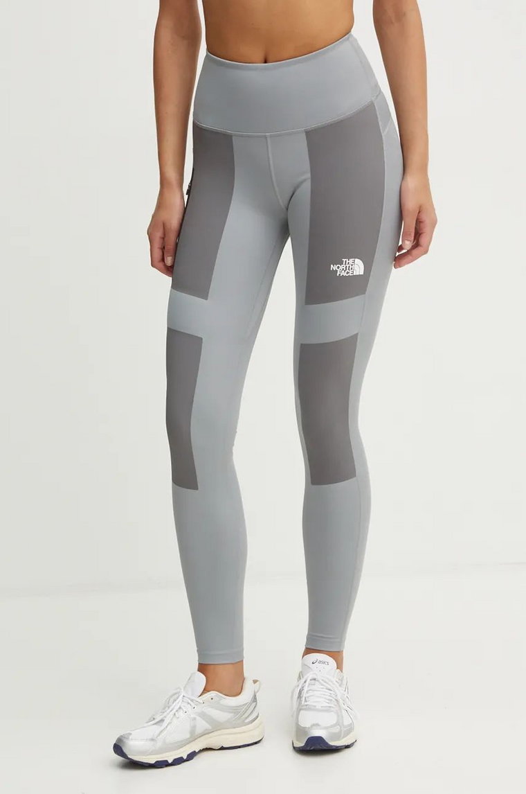 The North Face legginsy sportowe Mountain Athletics Multi damskie kolor szary wzorzyste NF0A893DWIY1