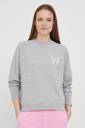 Woolrich bluza damska kolor szary z aplikacją