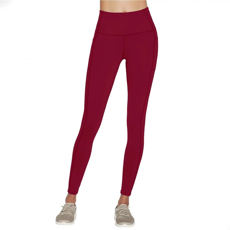 Skechers Go Walk High Waisted Legging W03LG30B-RAS, Damskie, Czerwone, leginsy, nylon, rozmiar: XS