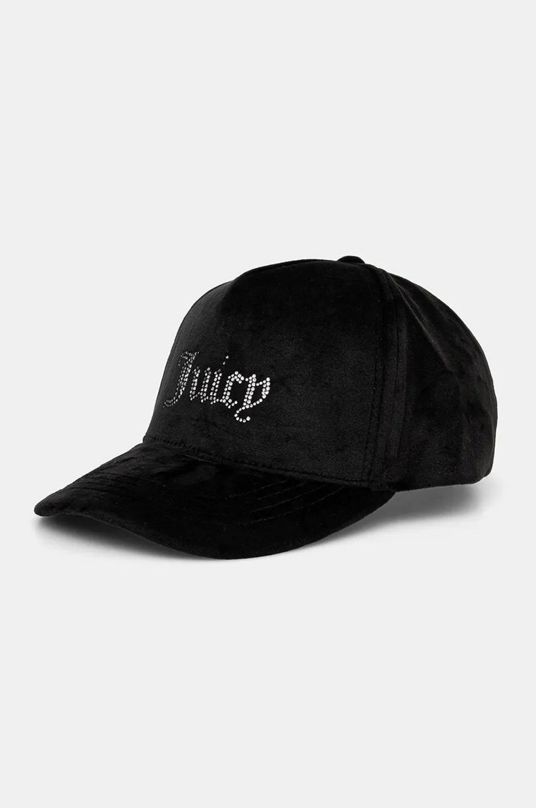 Juicy Couture czapka z daszkiem VERONICA CAP kolor czarny z aplikacją JCAWH224702