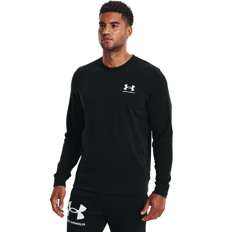 Męska bluza dresowa nierozpinana UNDER ARMOUR UA RIVAL TERRY LC CREW - czarna