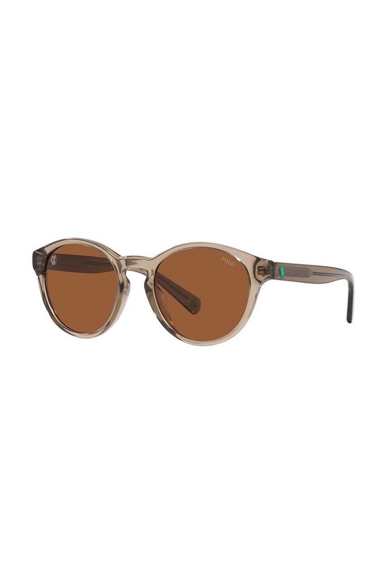 Polo Ralph Lauren okulary przeciwsłoneczne dziecięce kolor brązowy 0PP9505U