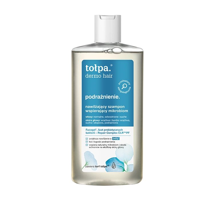 TOŁPA DERMO HAIR PODRAŻNIENIE NAWILŻAJĄCY SZAMPON WSPIERAJĄCY MIKROBIOM 250ML