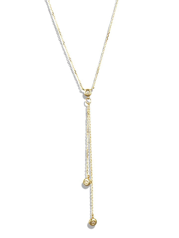 DIAMOND & CO Złoty naszyjnik "Cordou" z diamentami - dł. 42 cm