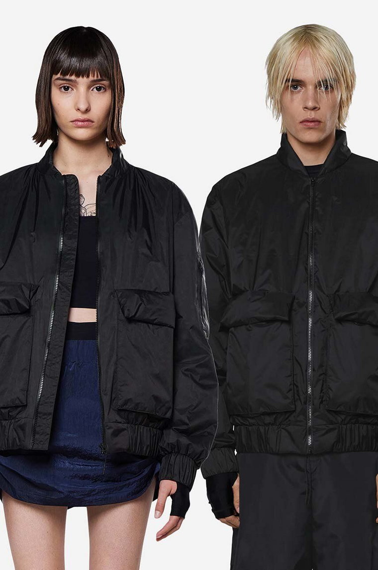 Rains kurtka przeciwdeszczowa Fuse Bomber Jacket 15530 kolor czarny przejściowa oversize 15530.-BLACK