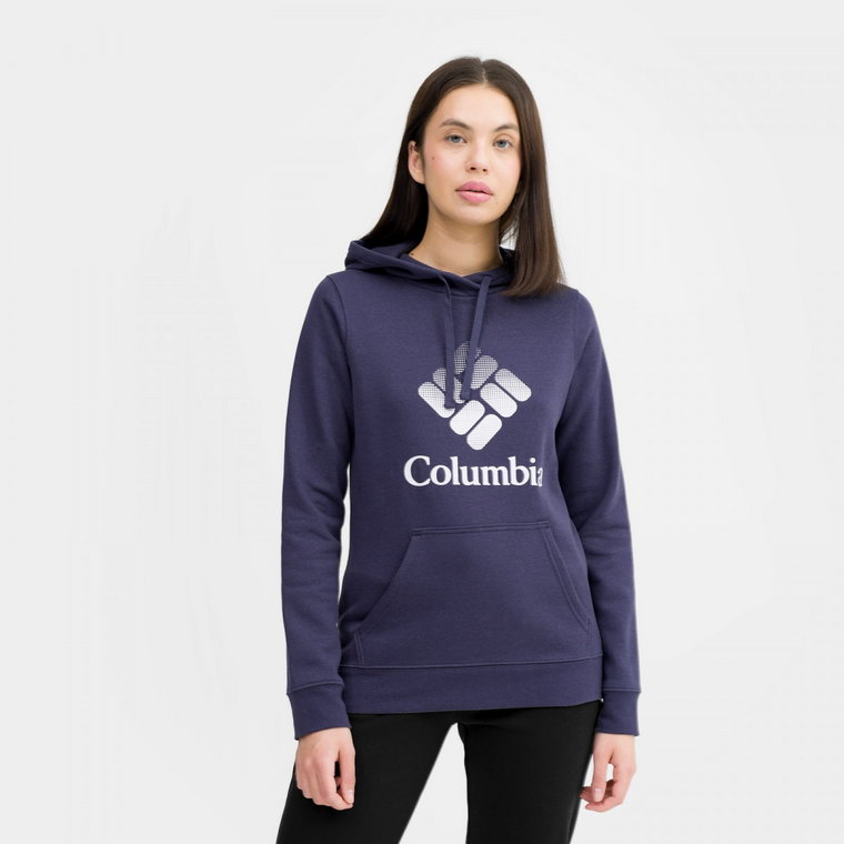 Damska bluza dresowa nierozpinana z kapturem Columbia Trek Graphic Hoodie - granatowa