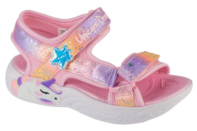 Skechers Unicorn Dreams - Majestic Bliss 302682L-LPMT, Dla dziewczynki, Różowe, sandały, tkanina, rozmiar: 32