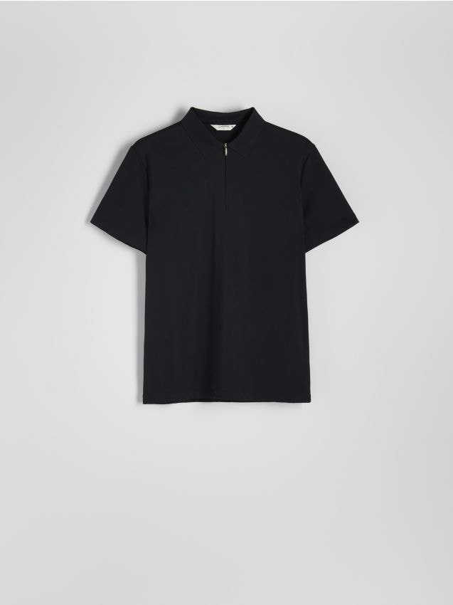 Reserved - Koszulka polo regular fit - czarny