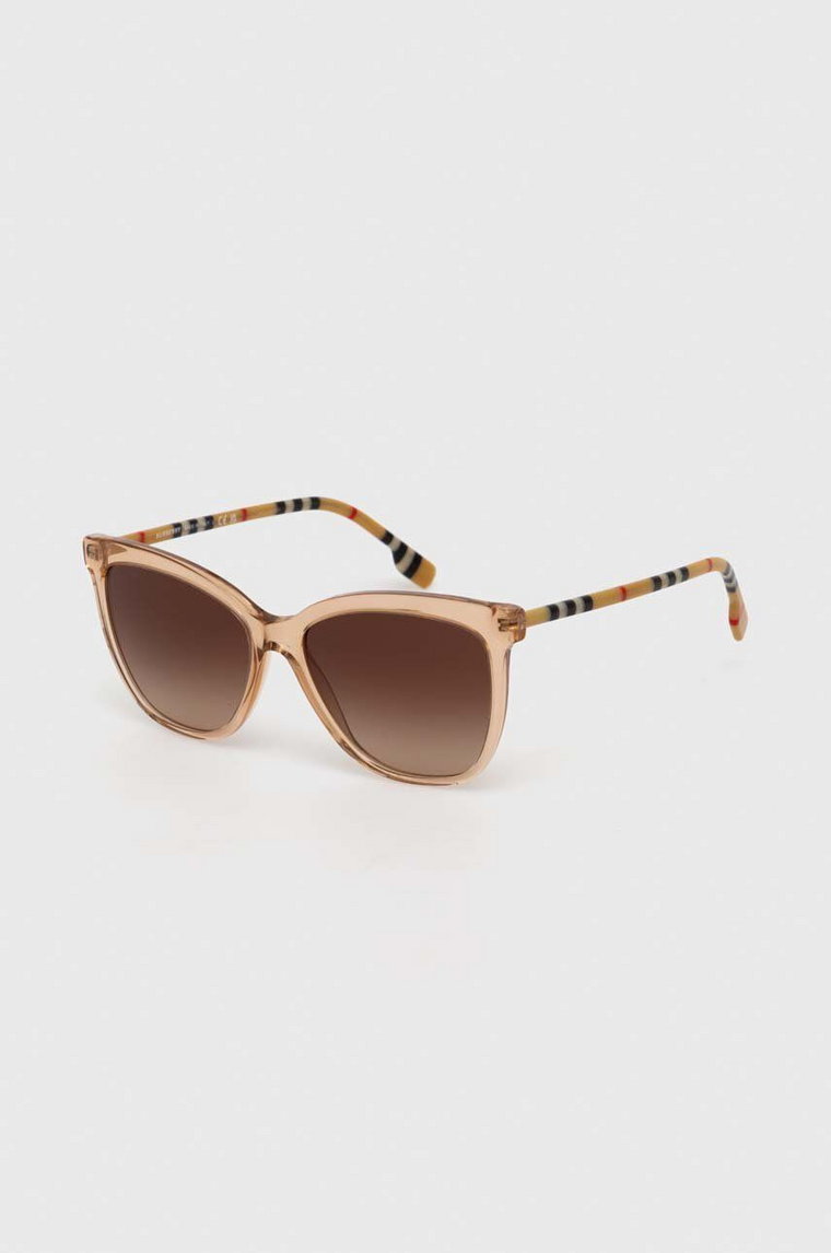 Burberry okulary przeciwsłoneczne CLARE damskie kolor beżowy 0BE4308