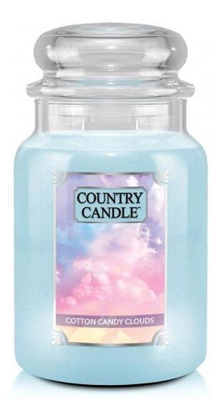 Country Candle Duża Świeca Zapachowa Z Dwoma Knotami Cotton Candy Clouds 680G