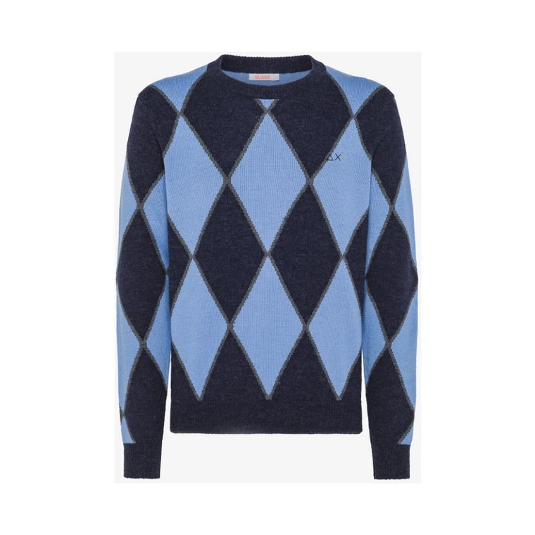 Okrągły Sweter Argyle Sun68