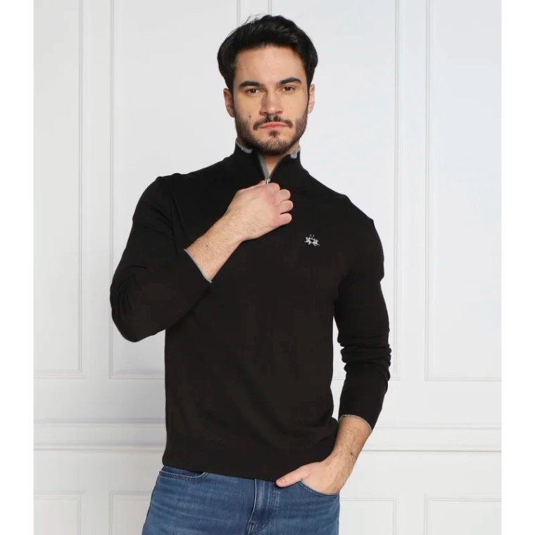 La Martina Sweter yw020 | Slim Fit | z dodatkiem wełny