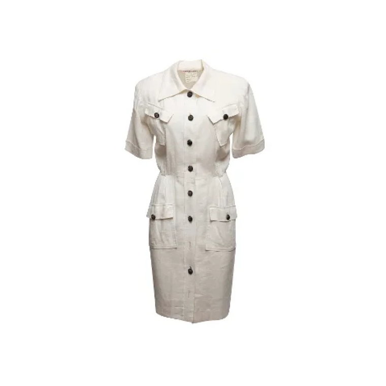 Pre-owned Linen dresses Yves Saint Laurent Vintage