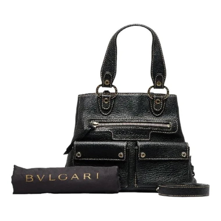 Pre-owned Leather handbags Bvlgari Vintage