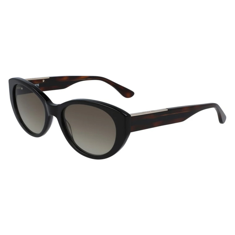 Stylowe okulary przeciwsłoneczne brązowe soczewki gradientowe Lacoste