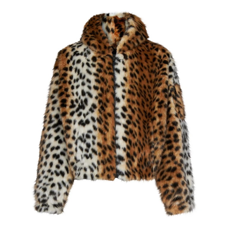 Beżowo-Brązowy Płaszcz z Wzorem Animalier Givenchy