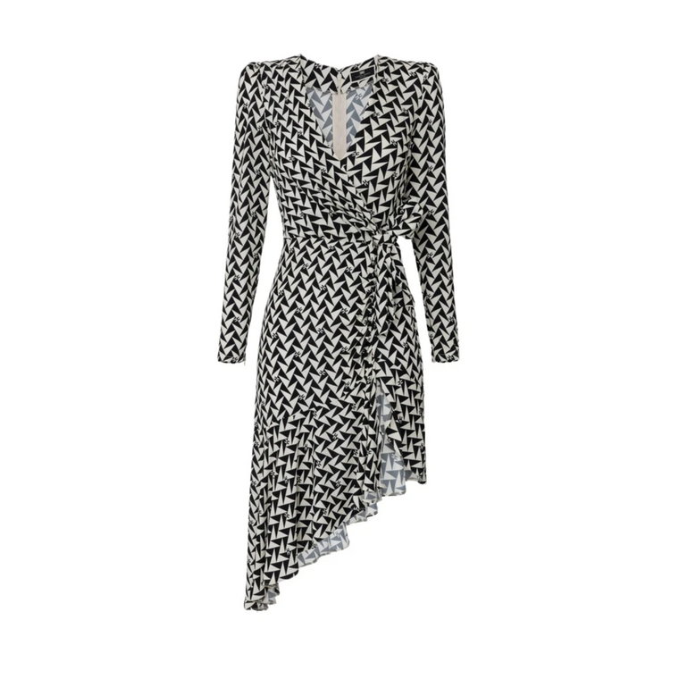 Midi Sukienka z Geometrycznym Wzorem Elisabetta Franchi