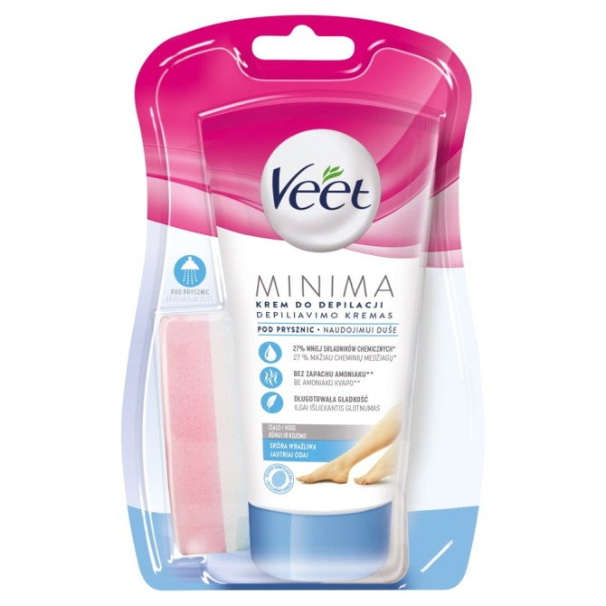 Veet Minima krem do depilacji ciała pod prysznic skóra wrażliwa 135ml