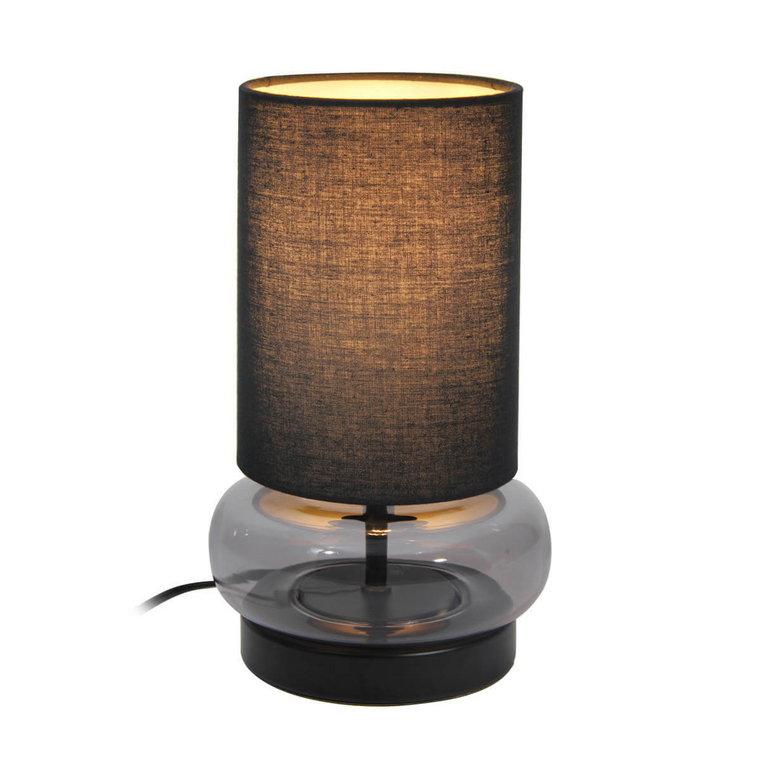 Abażurowa lampka na biurko Epiro TB-43648-BL-SG Italux czarny grafitowy